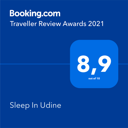 Premio di Booking Traveller Review Awards 2021 a Sleep In Udine Fronte Stazione