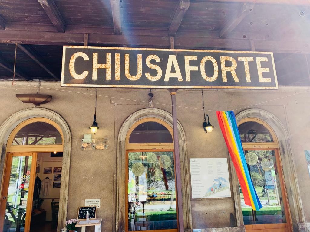 Stazione di Chiusaforte sulla Ciclovia Alpe Adria Radweg