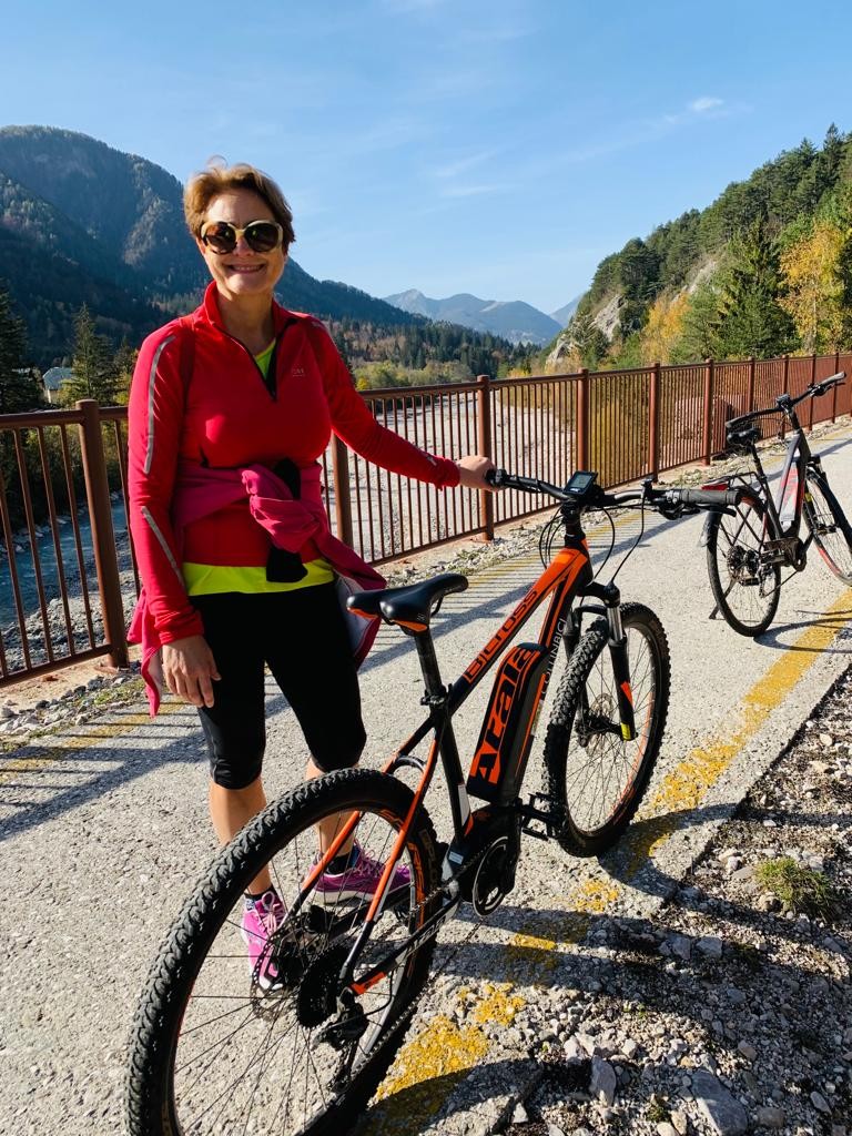 Raimonda sulla ciclovia Alpe Adria